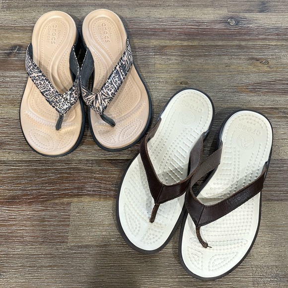 CROCS Shoes Set Of Womens Crocs Flip Flops Poshmark